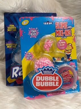 Dubble Bubble and Razzlers Slime With Mixi-ins Scented Bundle